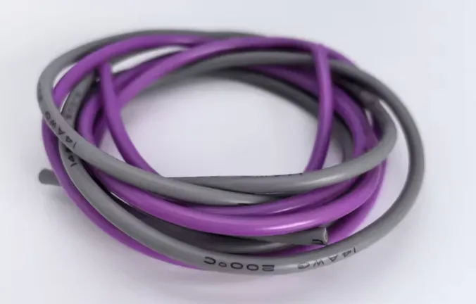 16AWG SILICONE WIRE 1MT GREY OR PURPLE