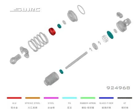 SNRC M-120055 - ALU SHOCK ULTRASHORT BUTTON CAP SET RACEOPT SNRC 120055 1