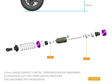 DK7 SHAFT‑DRIVEN ELECTRIC 4WD RALLY CAR CHASSIS - Image 15