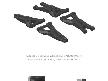 DK7 SHAFT‑DRIVEN ELECTRIC 4WD RALLY CAR CHASSIS - Image 16