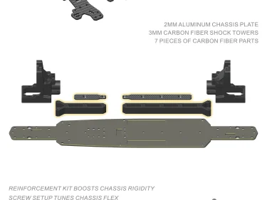 DK7 SHAFT‑DRIVEN ELECTRIC 4WD RALLY CAR CHASSIS - Image 6