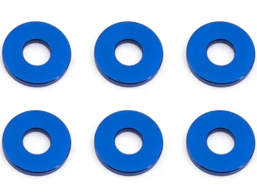 Bulkhead Washers, 7.8x3.0x1.0 mm, blue aluminum