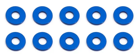 Bulkhead Washers, 7.8x3.0x1.0 mm, blue aluminum